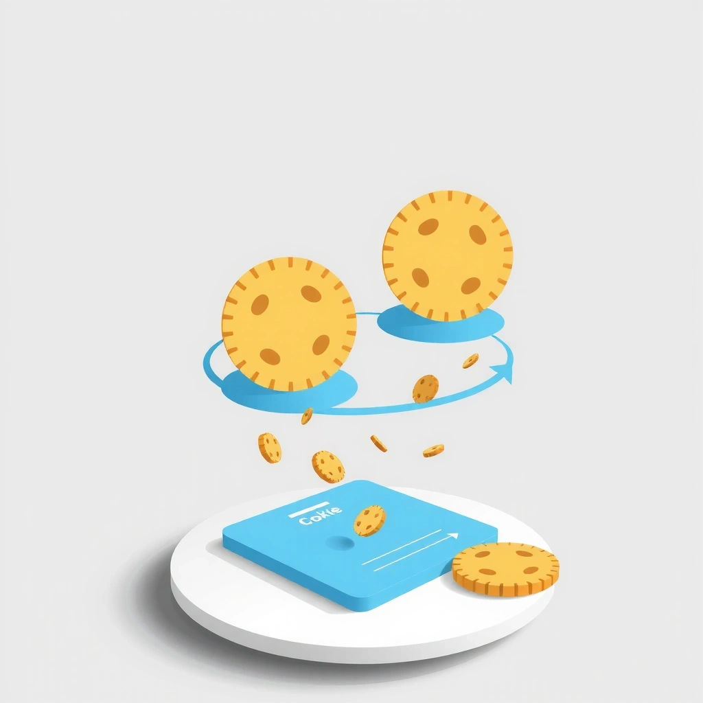 Cookie illustration showing digital data storage concept