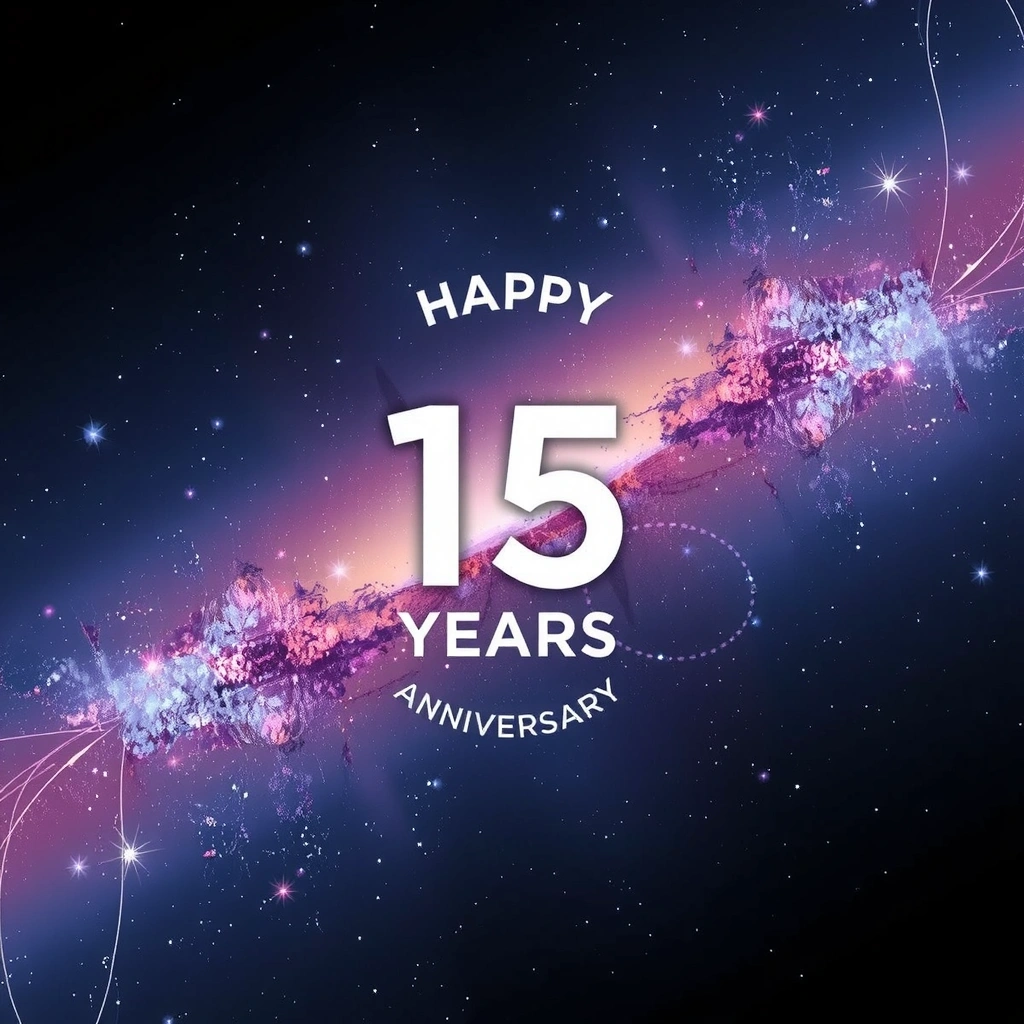 Cosmic background celebrating 15 years